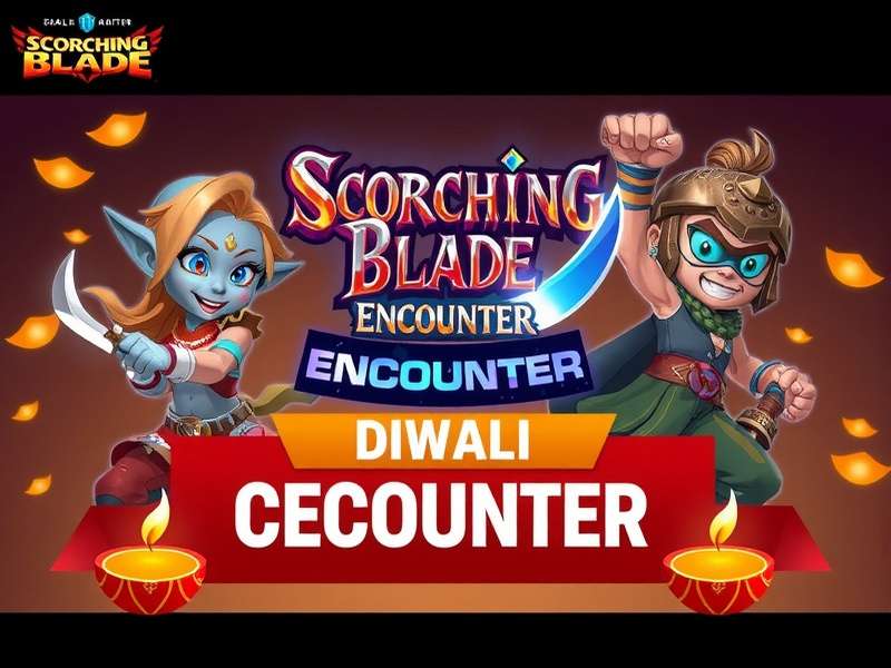 Scorching Blade Encounter game banner featuring heroic characters